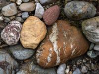 Steingruppe in den unterschiedlichsten Brauntönen